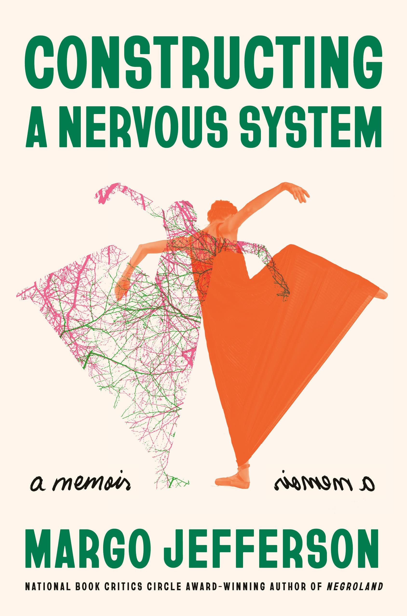 A graphic of the cover of Constructing a Nervous System: A Memoir by Margo Jefferson