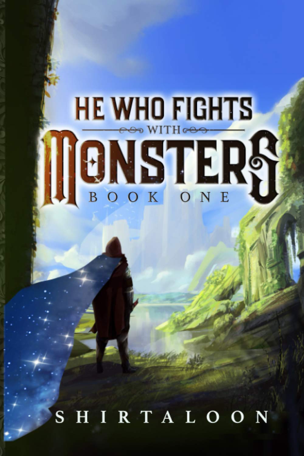 A graphic of the cover of He Who Fights with Monsters