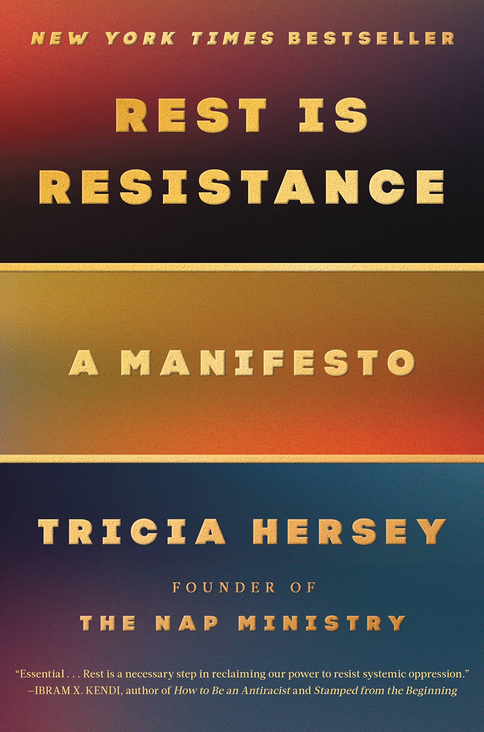 a graphic of the cover of Rest is Resistance: A Manifesto by Tricia Hersey