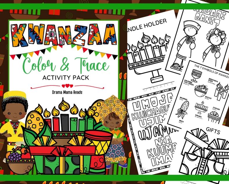 Kwanzaa Coloring Pages by DramaMamaReads