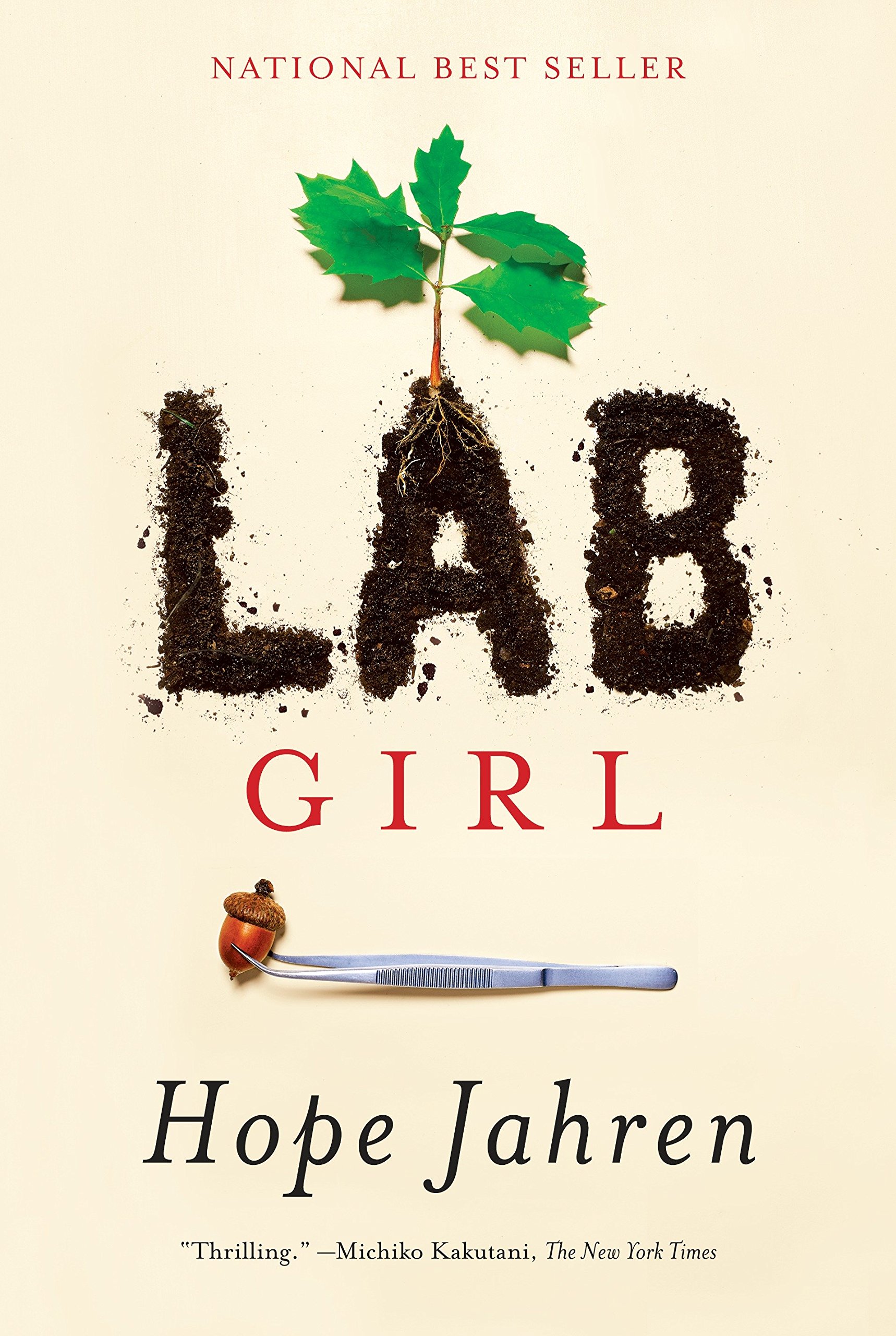 a graphic of the cover of Lab Girl by Hope Jahren