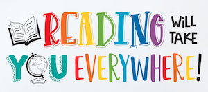 colorful wall decal that says Reading Will Take You Everywhere