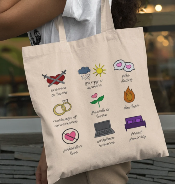 Book Tropes Canvas Tote Bag