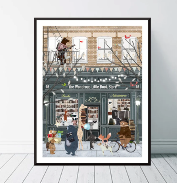 The Wondrous Little Book Store print