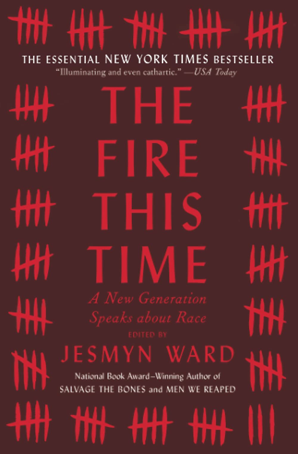 a graphic of the cover of The Fire This Time: A New Generation Speaks About Race edited by Jesmyn Ward