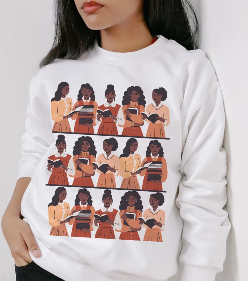 brown girls reading sweatshirt