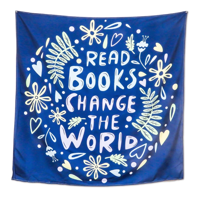 read books change the world tapestry