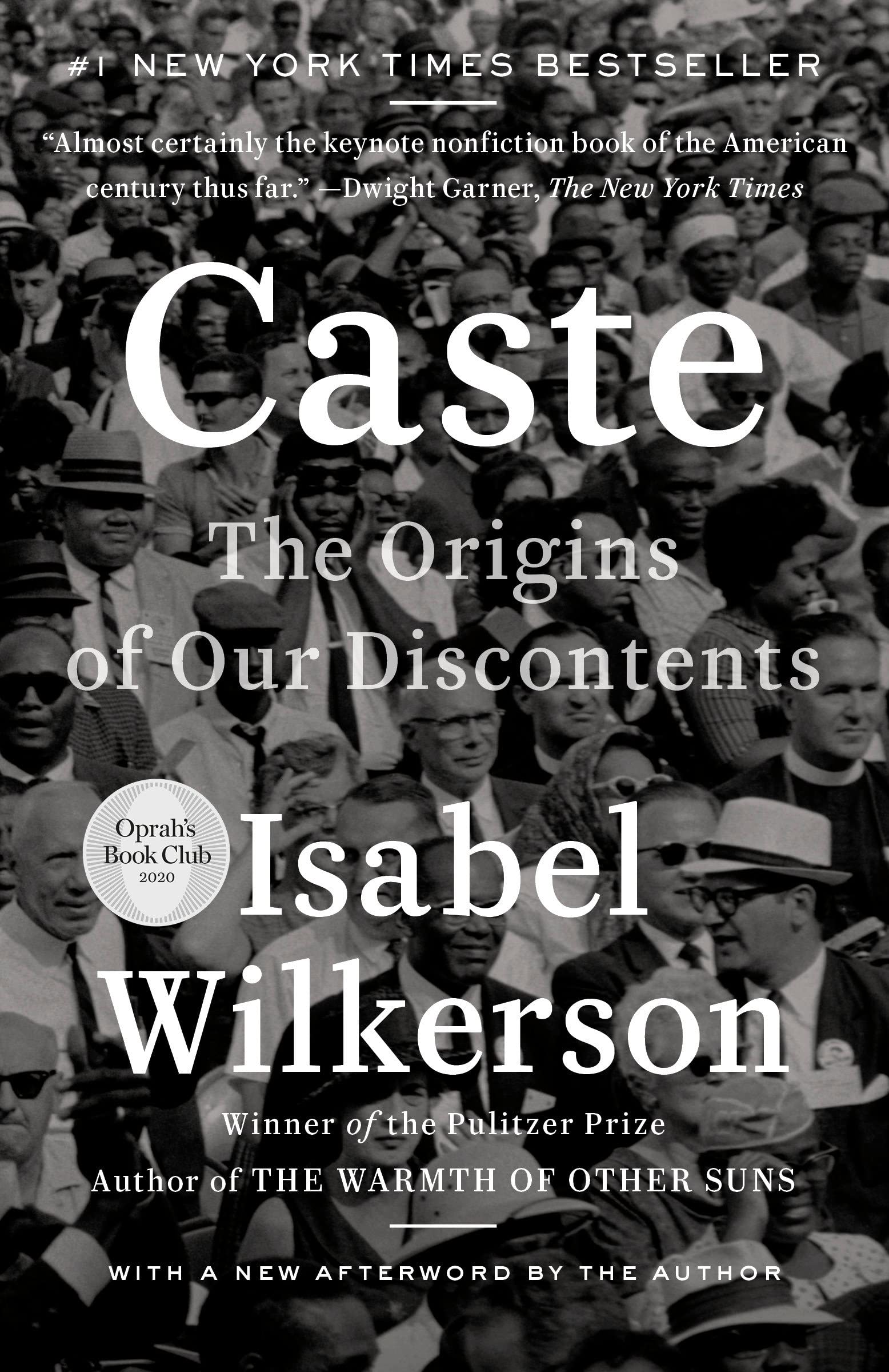 a graphic of the cover of Caste: The Origins of Our Discontents by Isabel Wilkerson