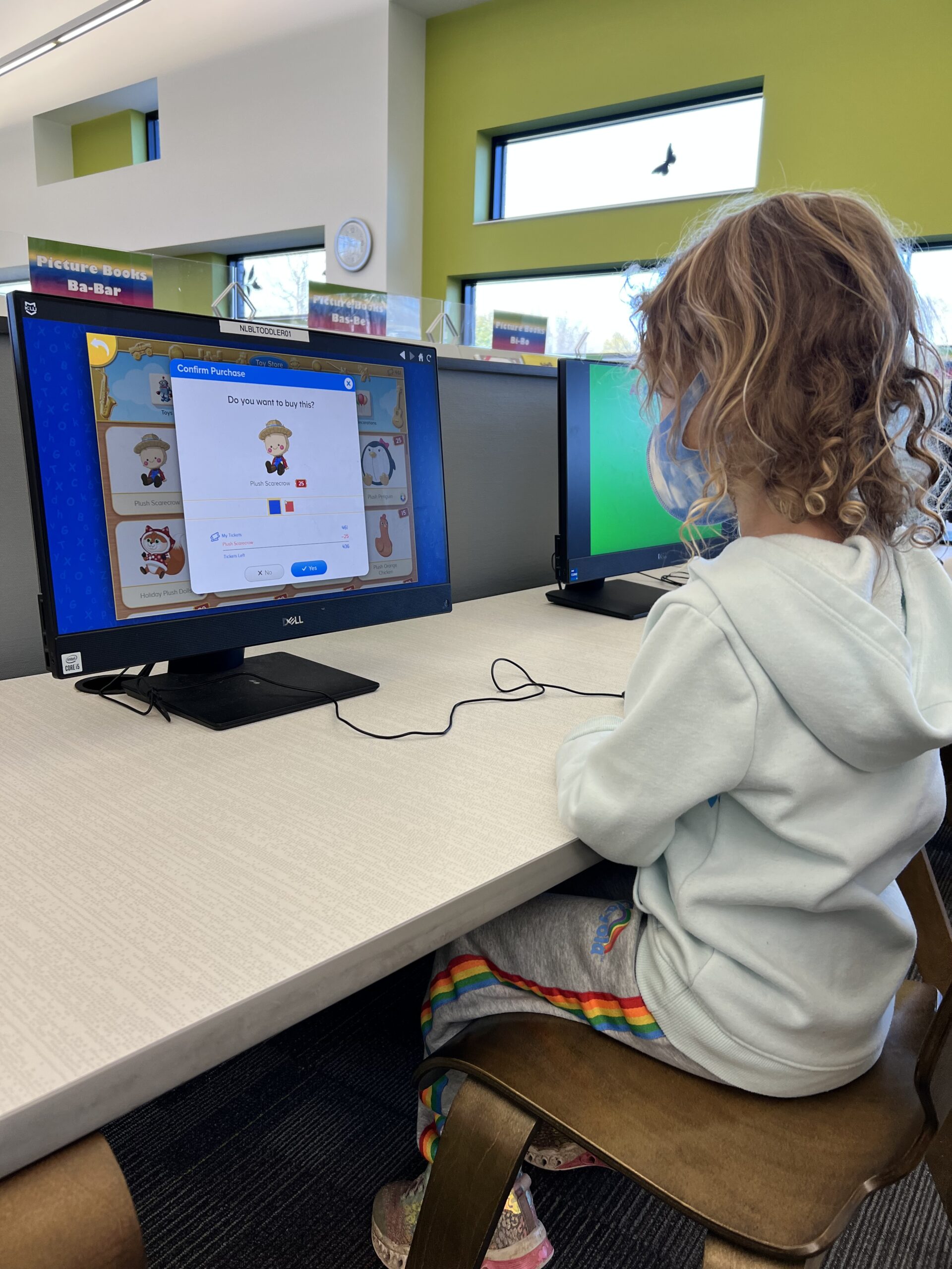 Marian at the library computer, The Kids Are All Right