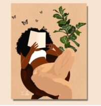 picture of Black Girl Reading Print