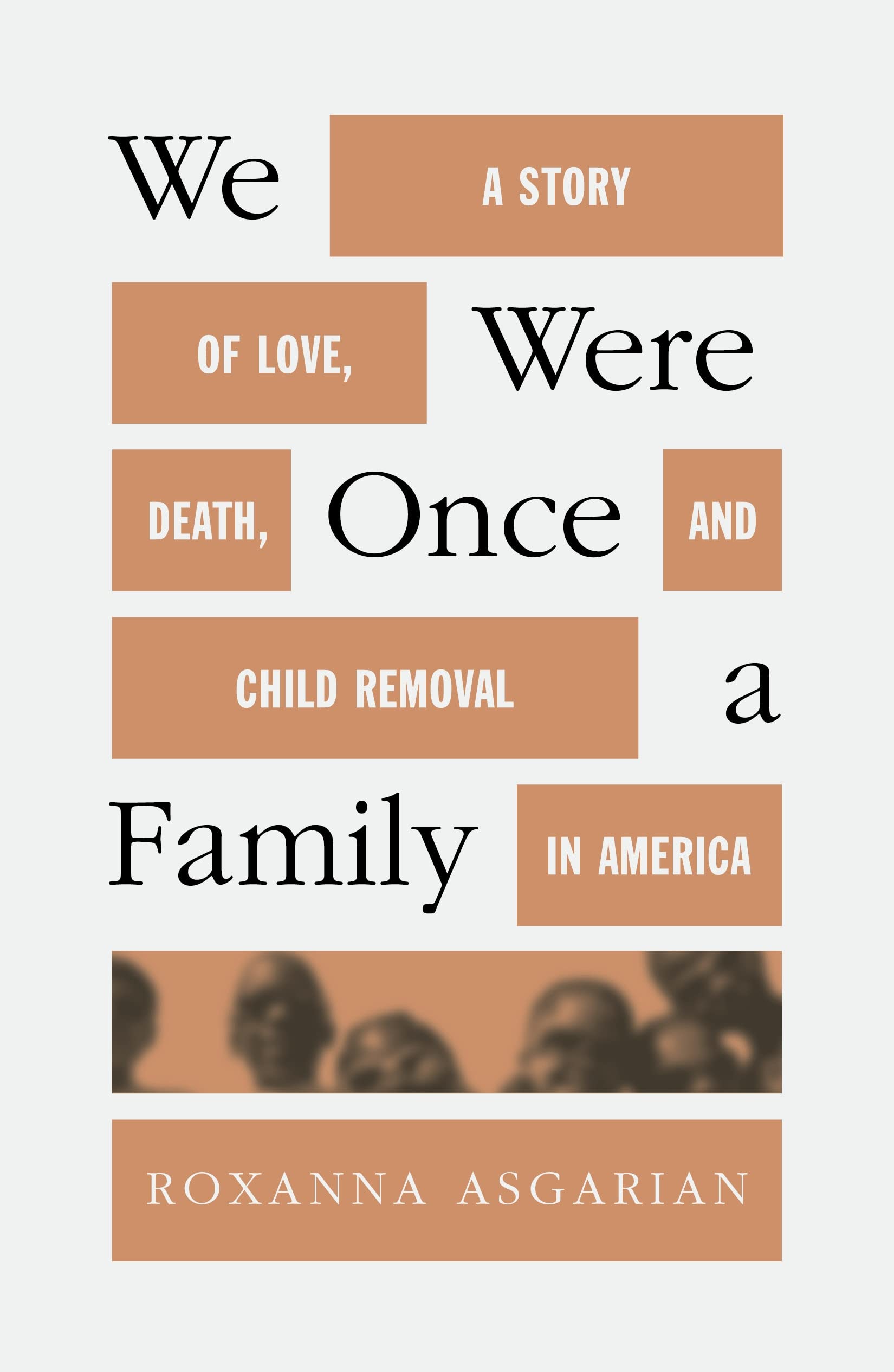 a graphic of the cover of We Were Once a Family: A Story of Love, Death, and Child Removal in America by  Roxanna Asgarian 