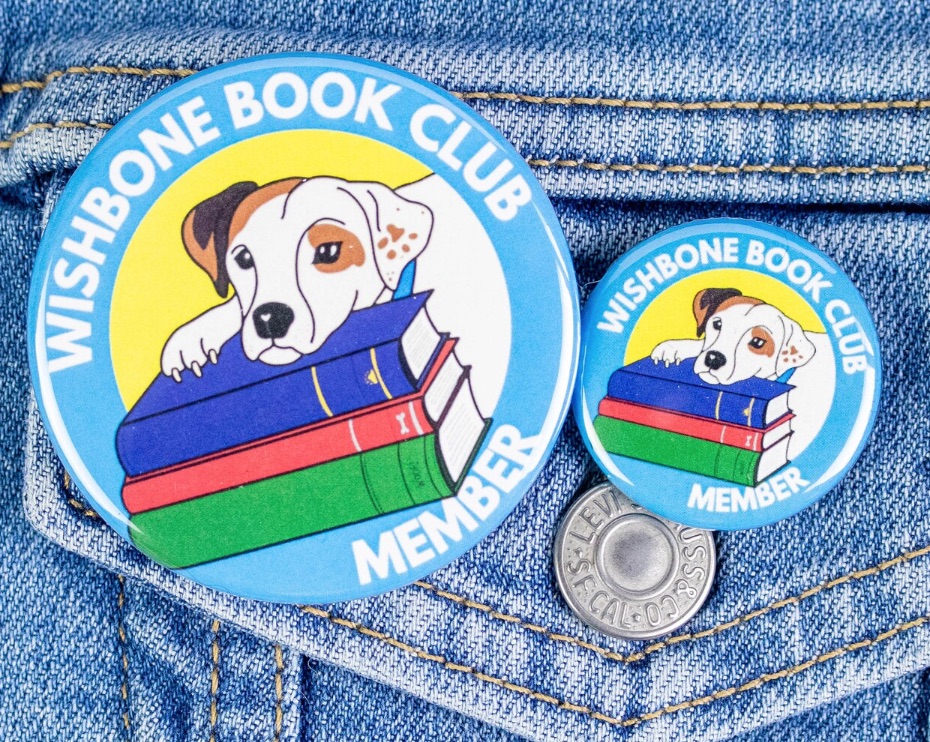 wishbone book club pin