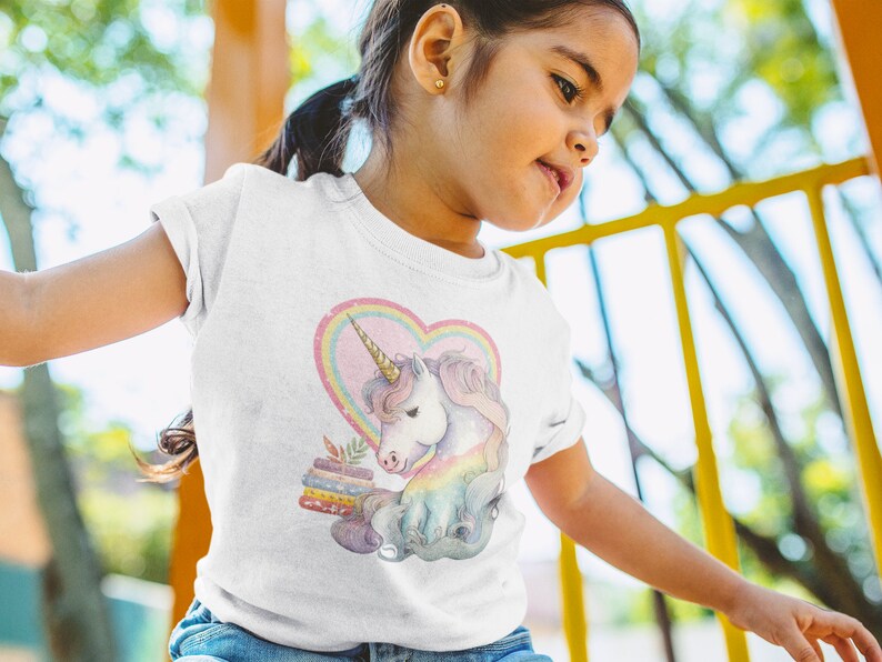 Bookish Unicorn Reading Tee for Kid by OpalAndJuneShop