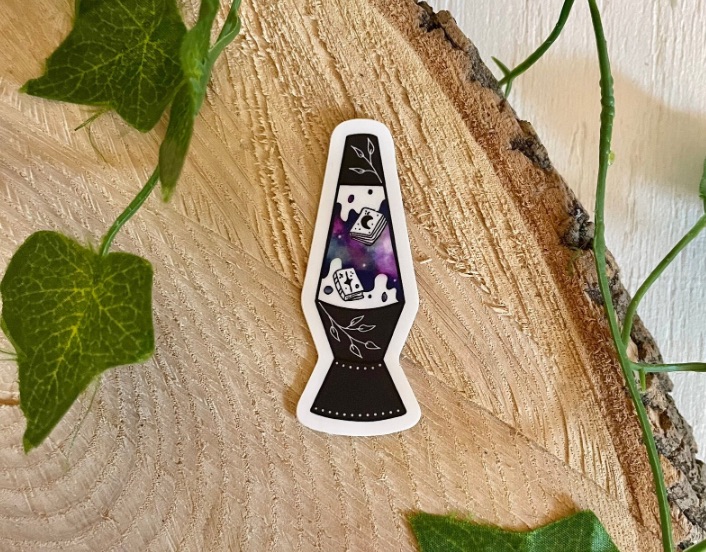 bookish lava lamp sticker