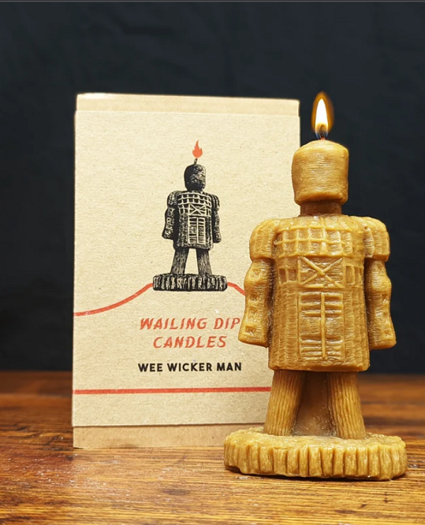 wee wicker man candle by wailing dip