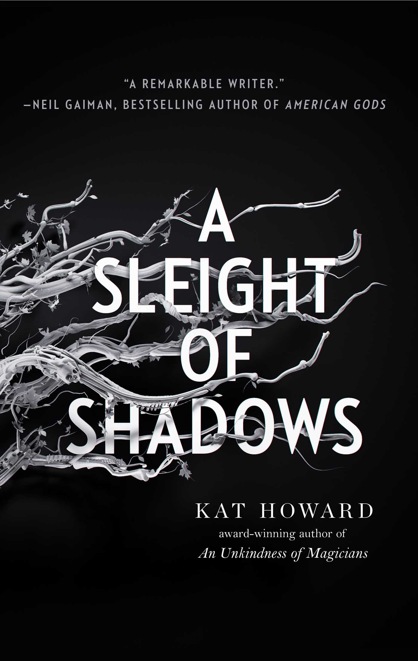 a graphic of the cover of Sleight of Shadows by Kat Howard