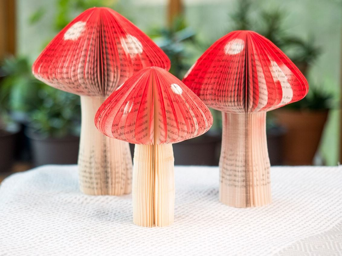Mushroom Book-Lover Decor by RootToVine