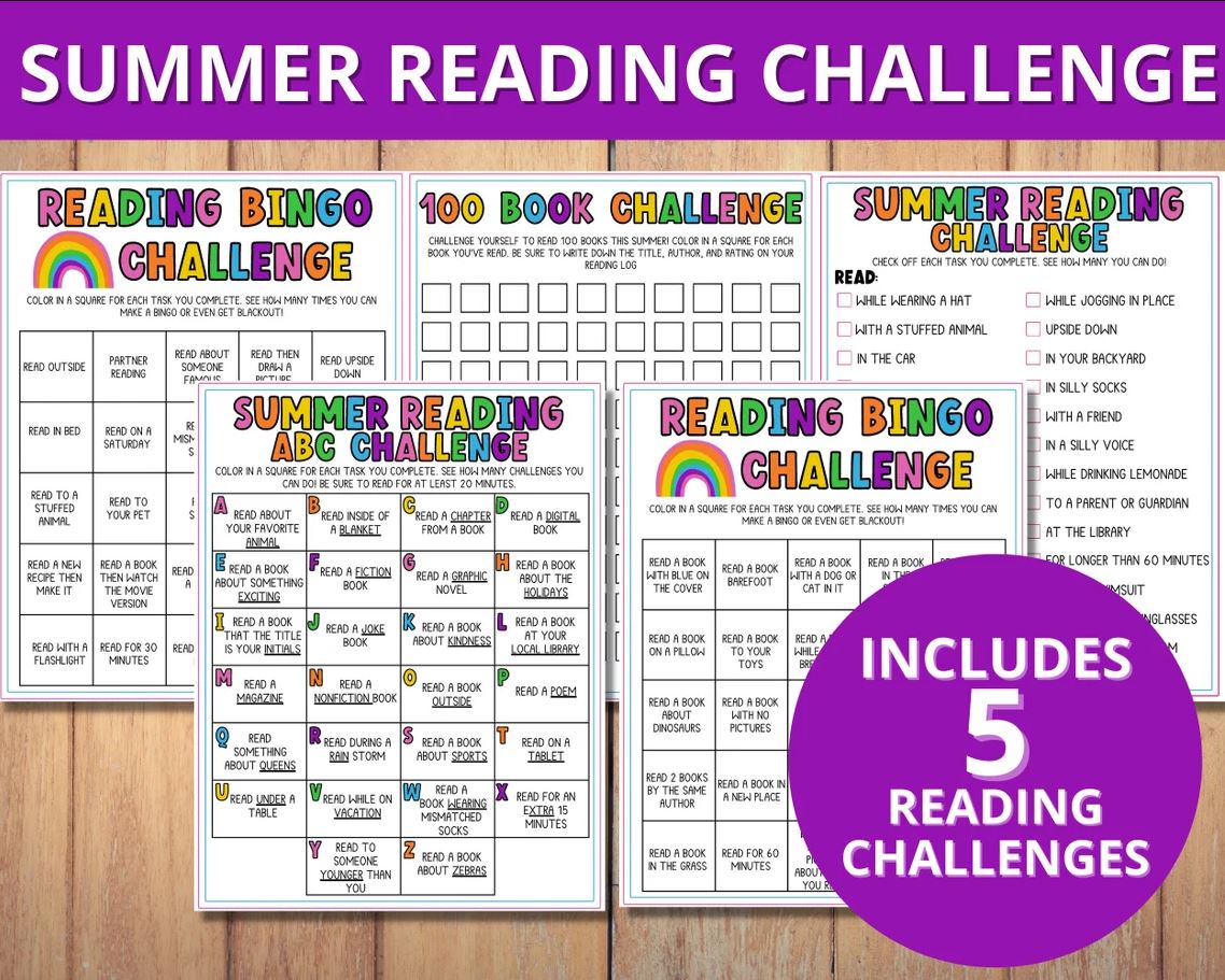 Summer Reading Challenge for Kids by McMaglo Creates