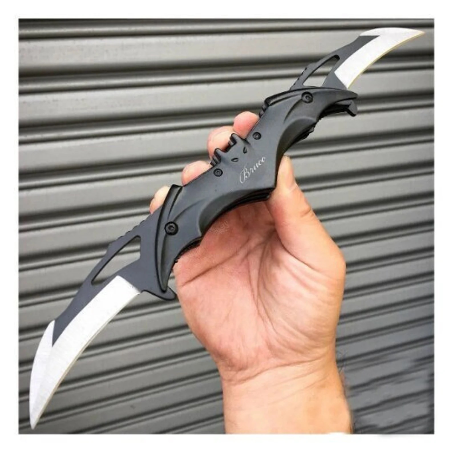 A pocketknife shaped like a Batarang