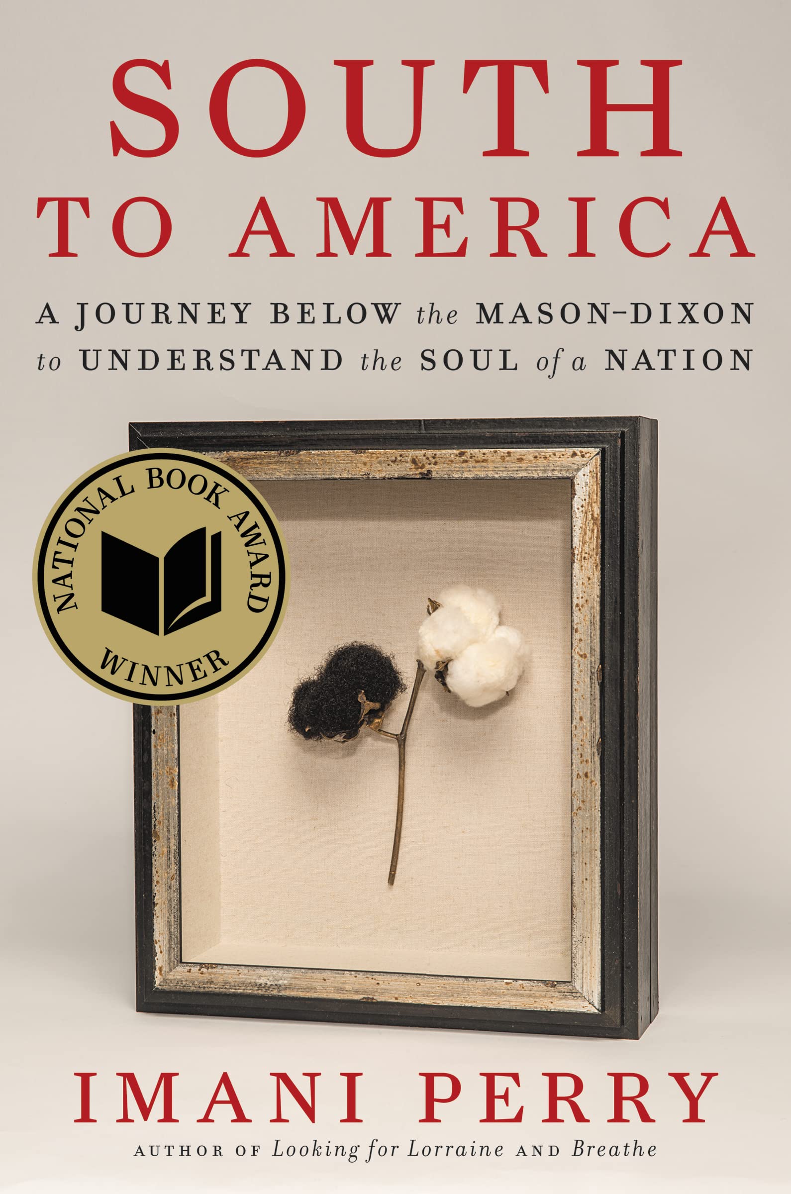 a graphic of the cover of South to America: A Journey Below the Mason-Dixon to Understand the Soul of a Nation by Imani Perry