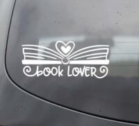 picture of book lover decal