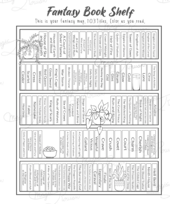 Fantasy Book Shelf Map