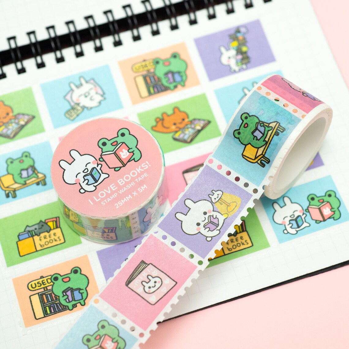 Reading Stamp Washi Tape by Robot Dance Battle