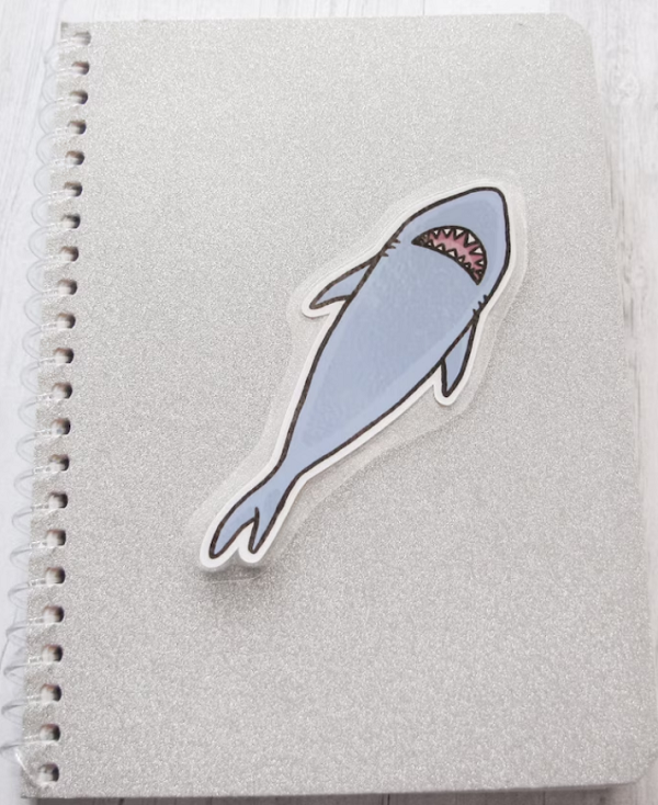 shark attack bookmark by ambermorgandesigns