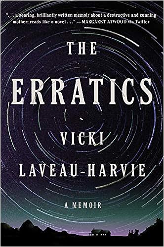 a graphic of a cover of The Erratics by Vickie Laveau-Harvie