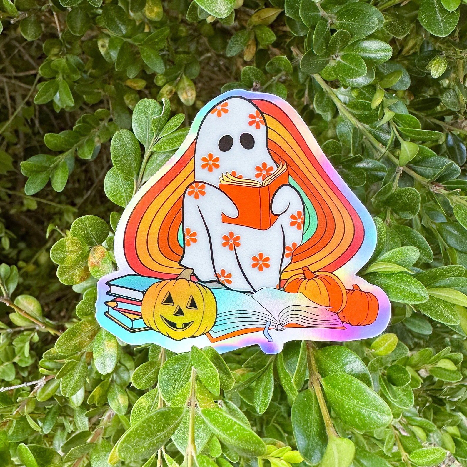 bookish ghost sticker