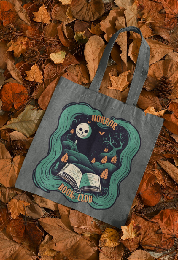 horror book club tote bag by knockoutfinery