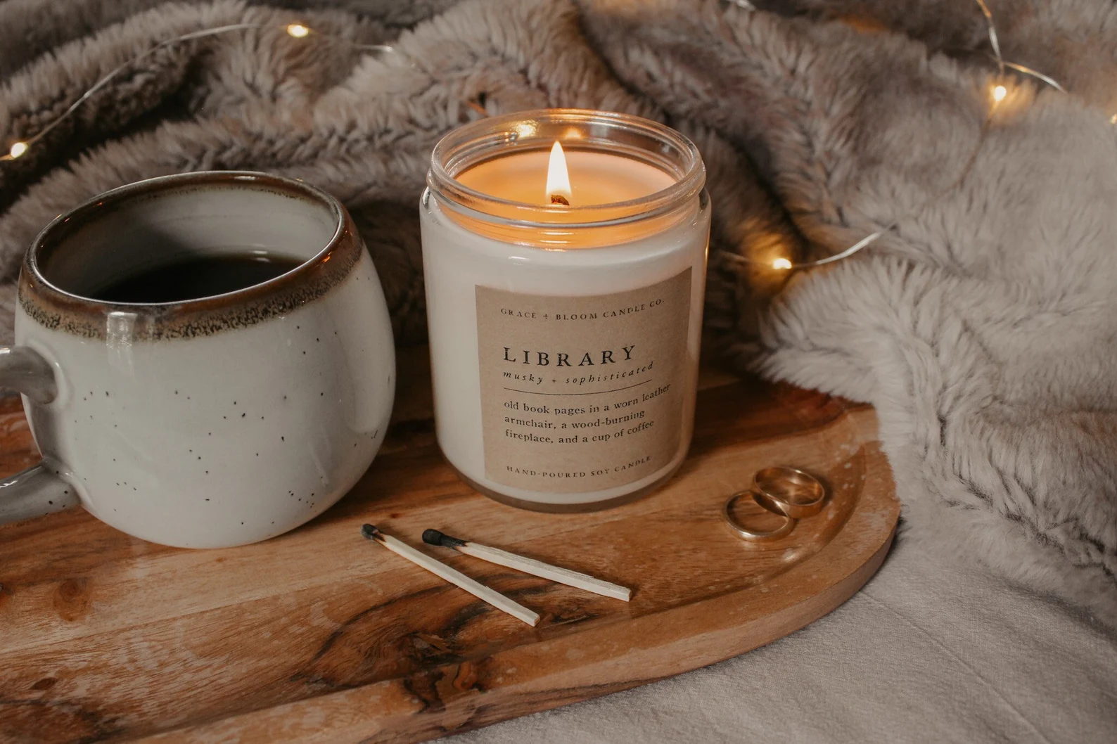 library scented candle