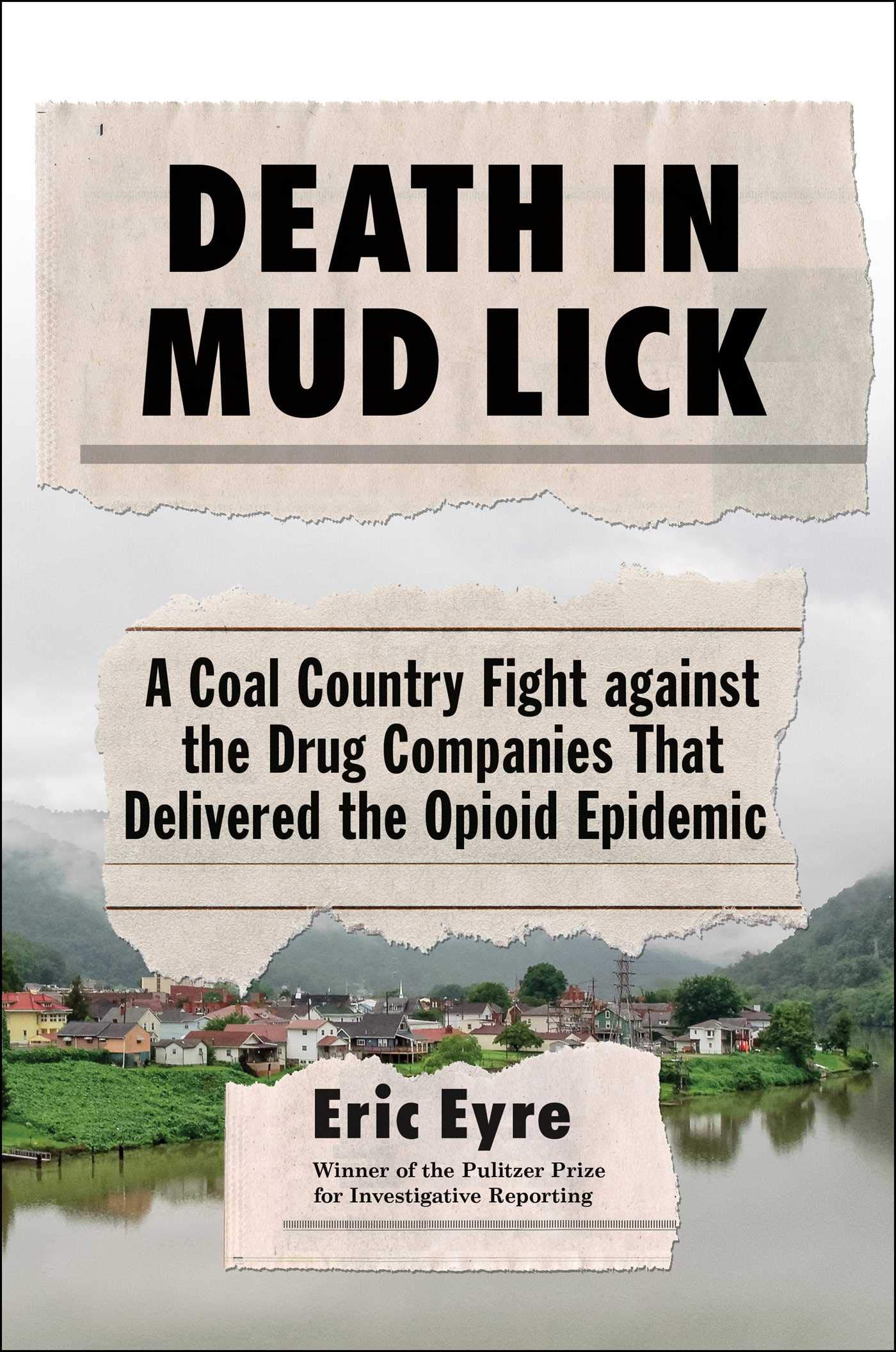 a graphic of the cover of Death in Mud Lick by Eric Eyre
