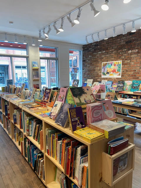 Interior of the children's section of a Montreal bookstore