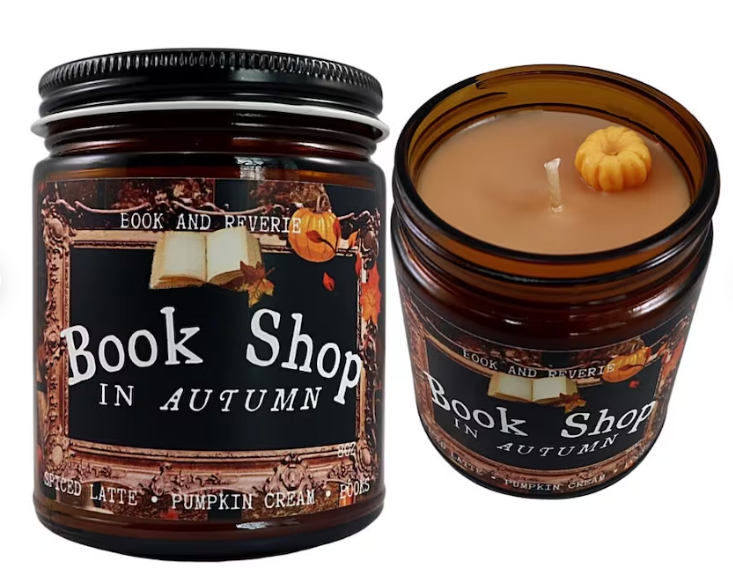 Book Shop in Autumn candle 