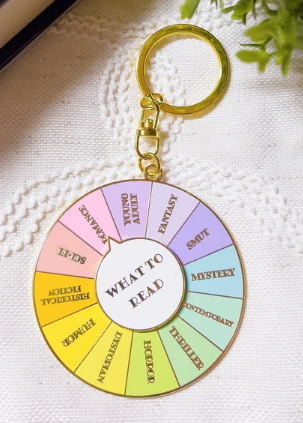 What To Read Spinning Wheel Keychain