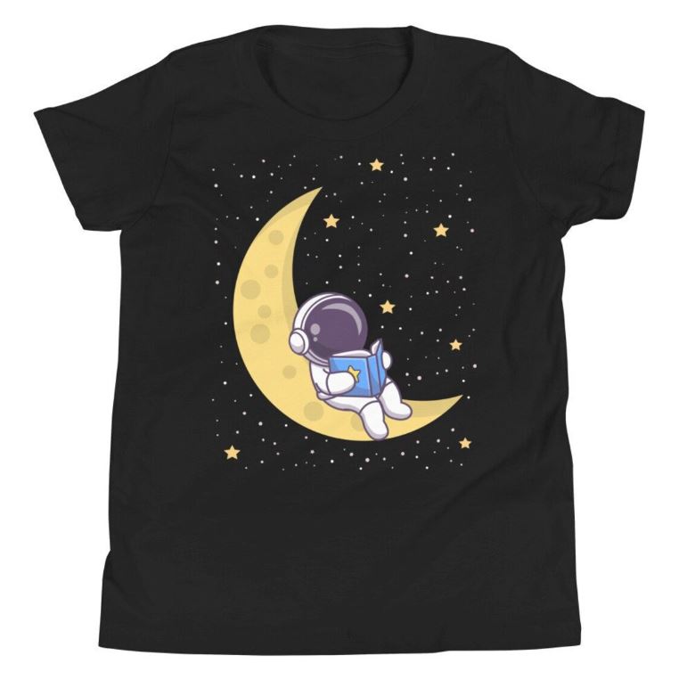Astronaut Reading Books Tee by SpecialtyGiftsStore
