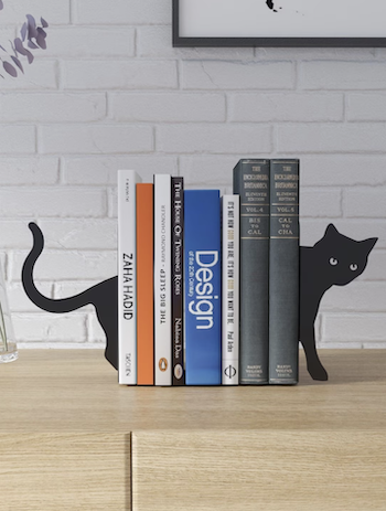 black cat bookends