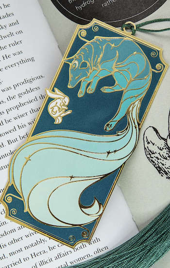 Metal fox bookmark