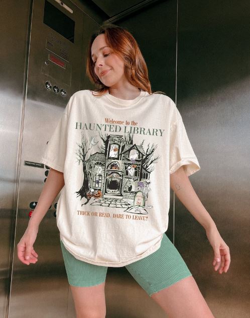 Haunted library shirt by ANWBookish