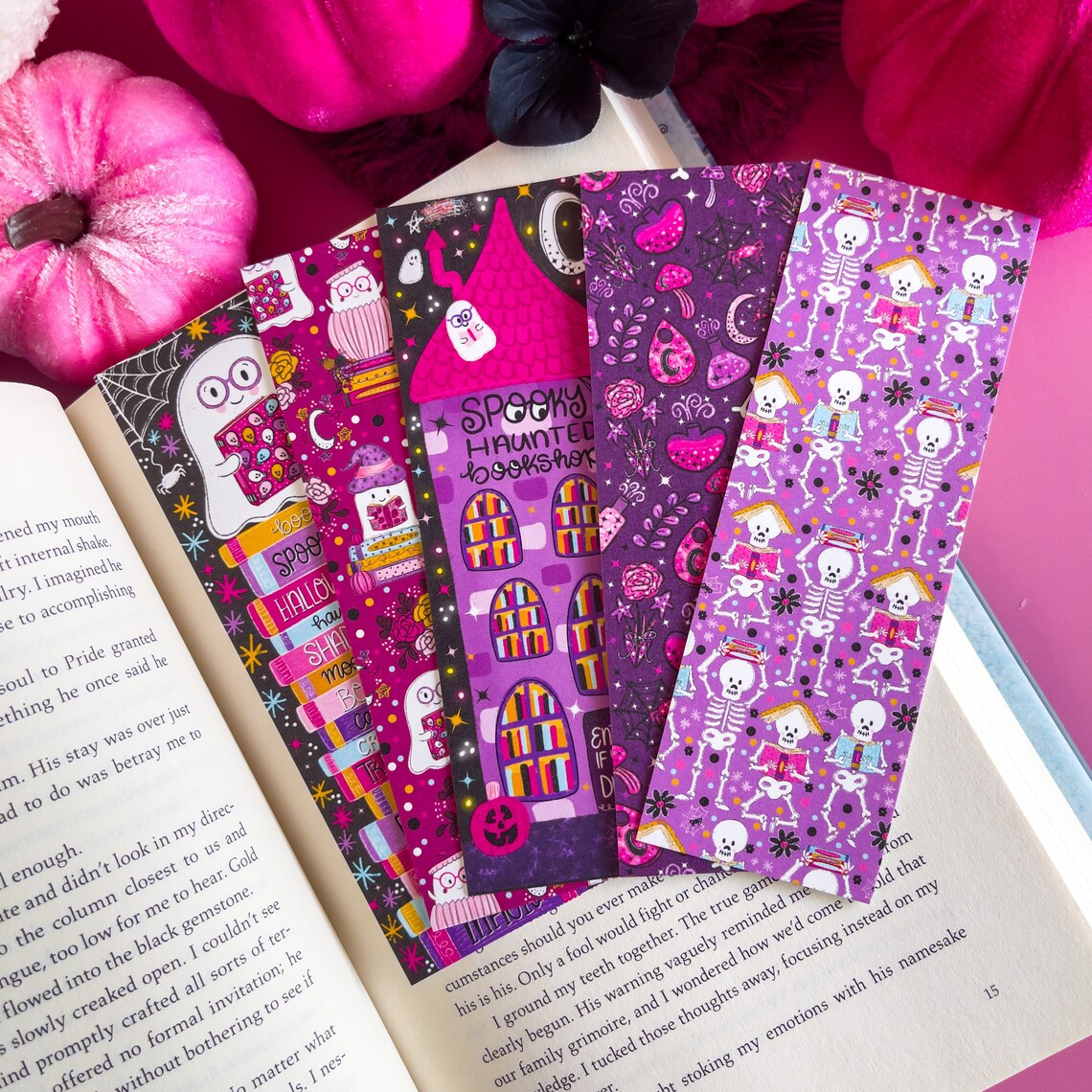 Mystical Halloween Bookmark Set by Emily Cromwell Designs