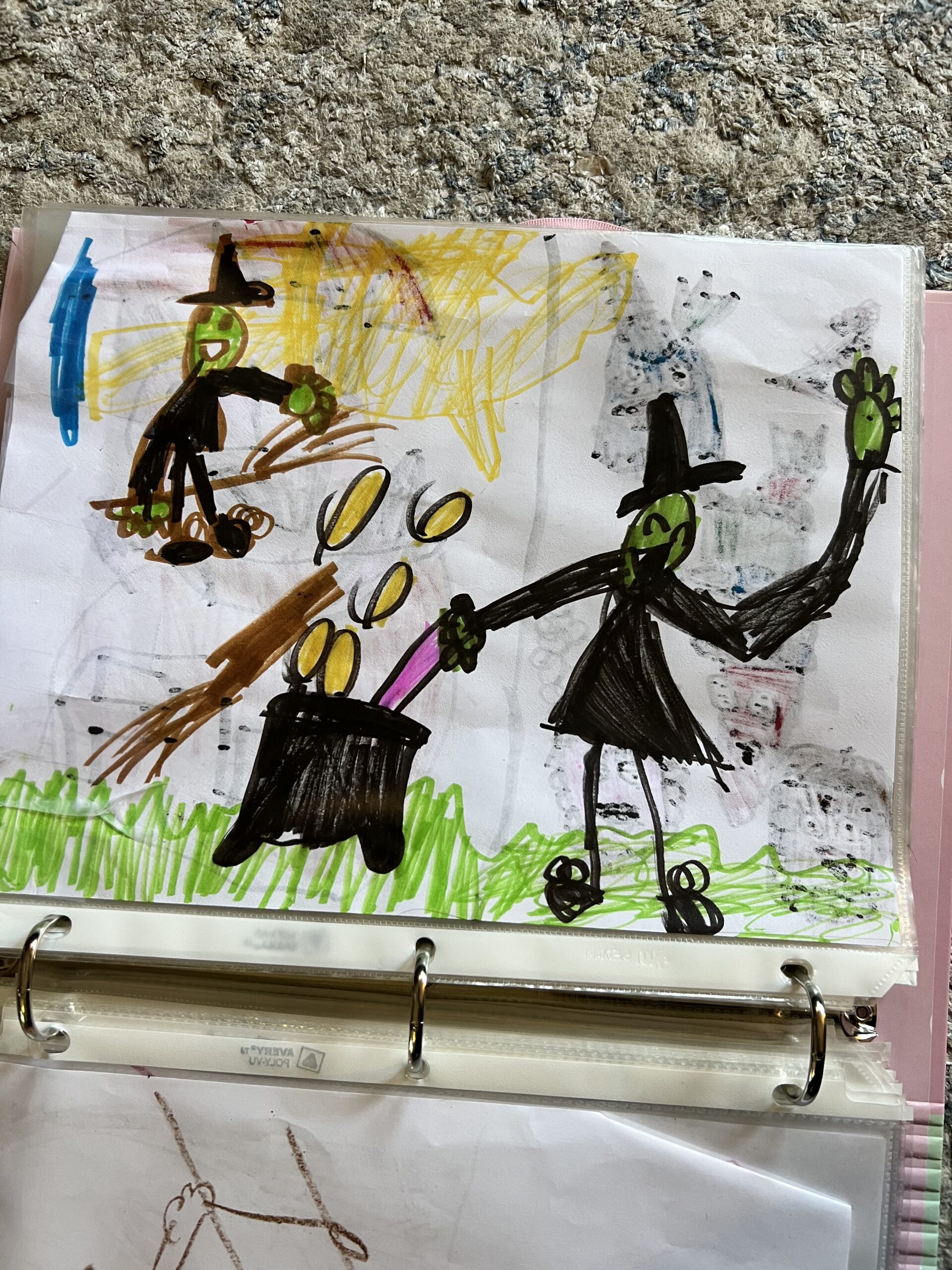 Witch drawing, the kids are all right