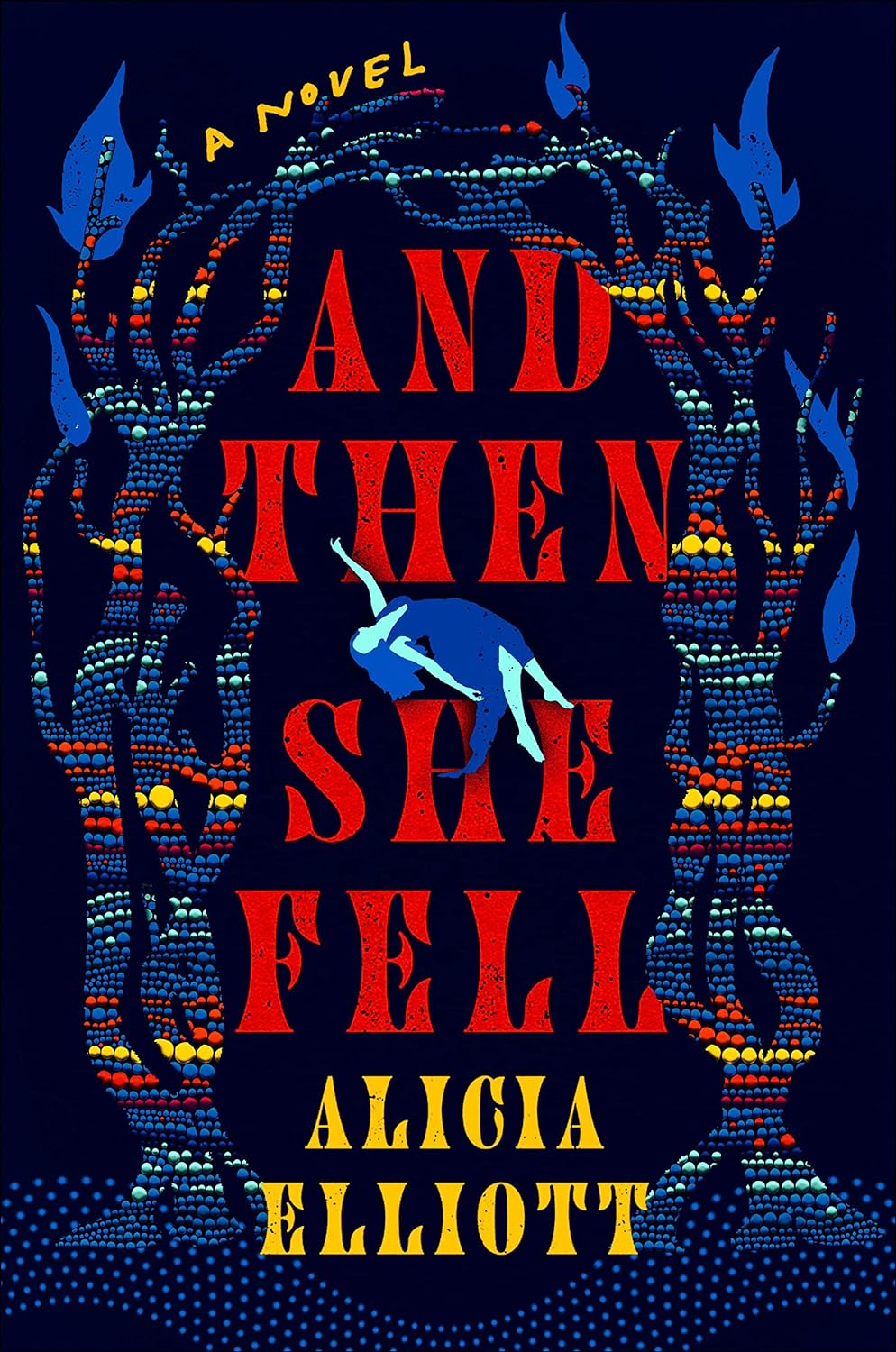 a graphic of the cover of And Then She Fell