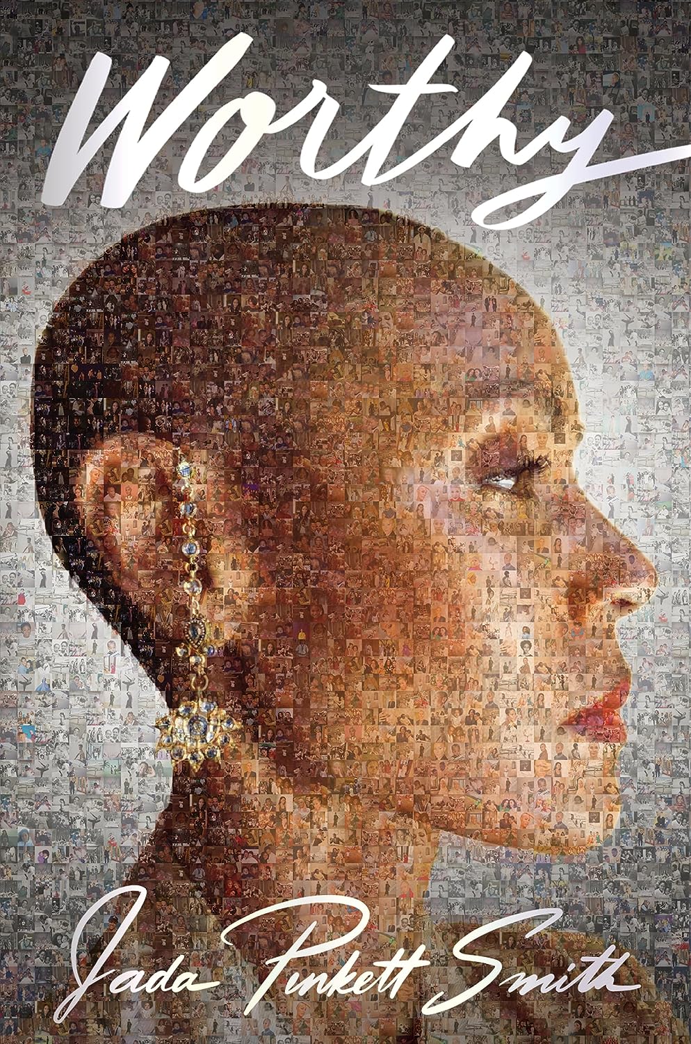 a graphic of the cover of Worthy by Jada Pinkett Smith