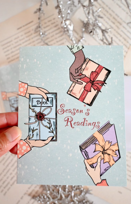 Bookish Holiday Greeting Card