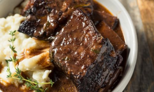 braised short ribs and potatoes