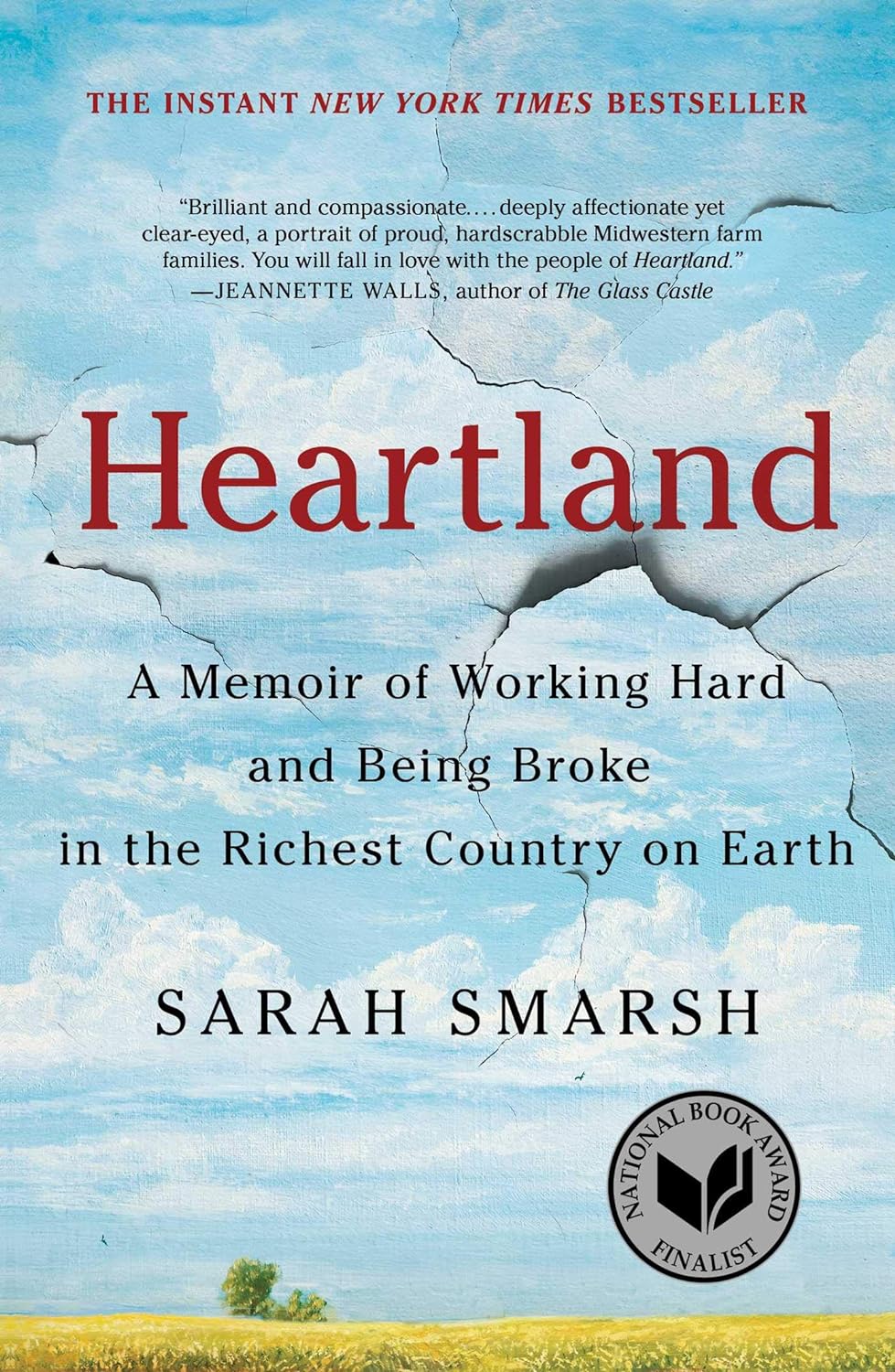 a graphic of the cover of Heartland by Sarah Smarsh