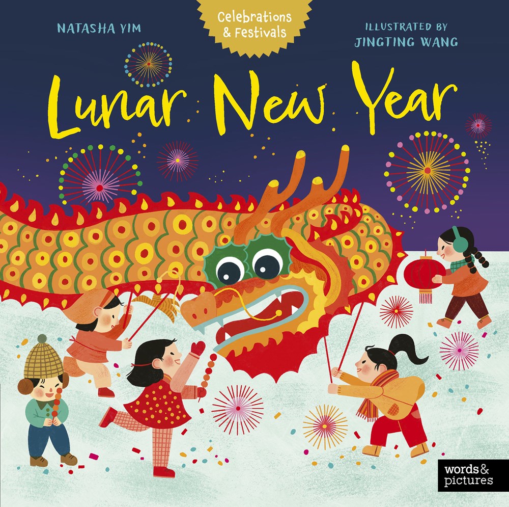 Cover of Lunar New Year by Natasha Yim, illustrated by Jingting Wang