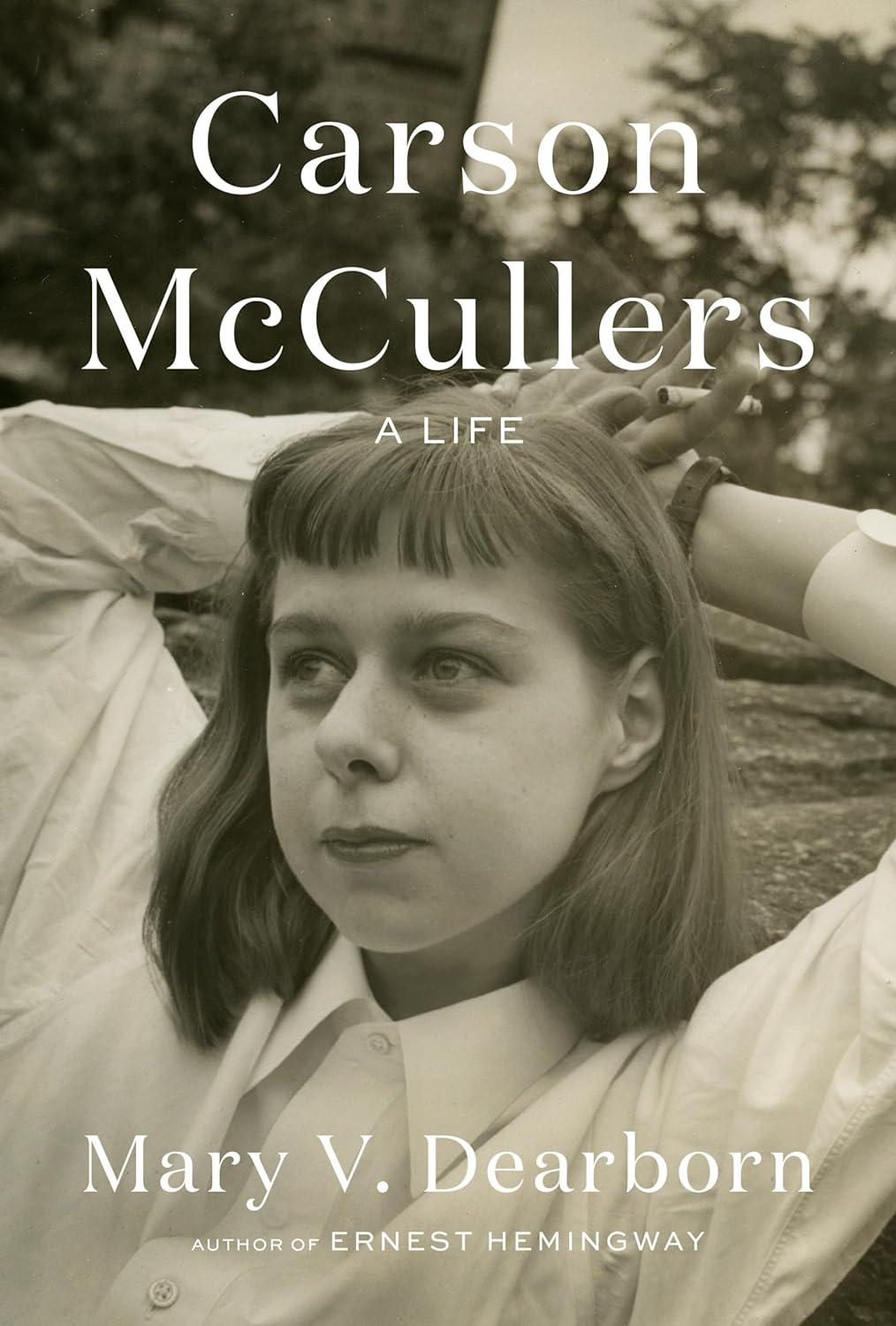 a graphic of the cover of Carson McCullers: A Life by Mary V. Dearborn