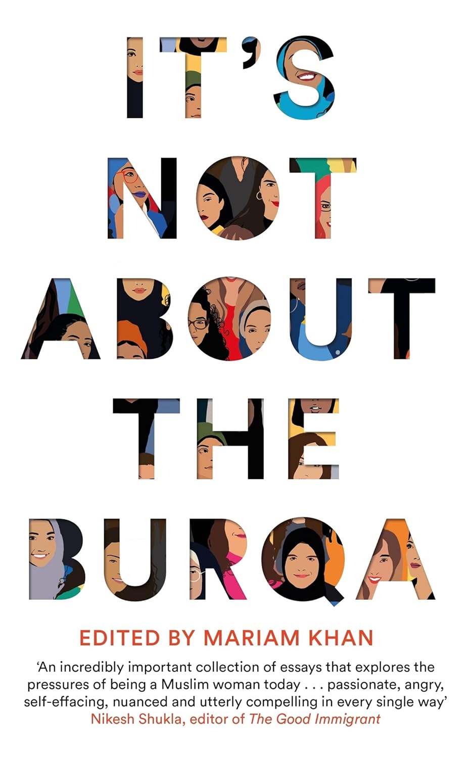 a graphic of the cover of It's Not About the Burqa